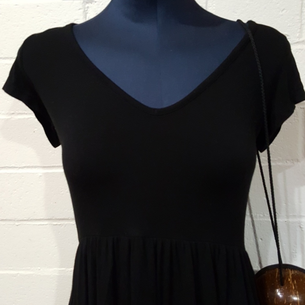 CCO Black Cotton Dress - Picture 2 of 3